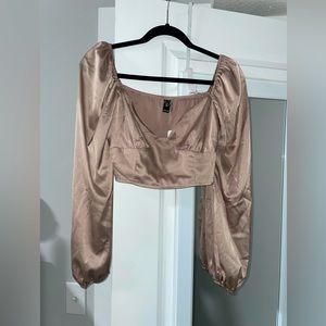 Windsor satin crop top
